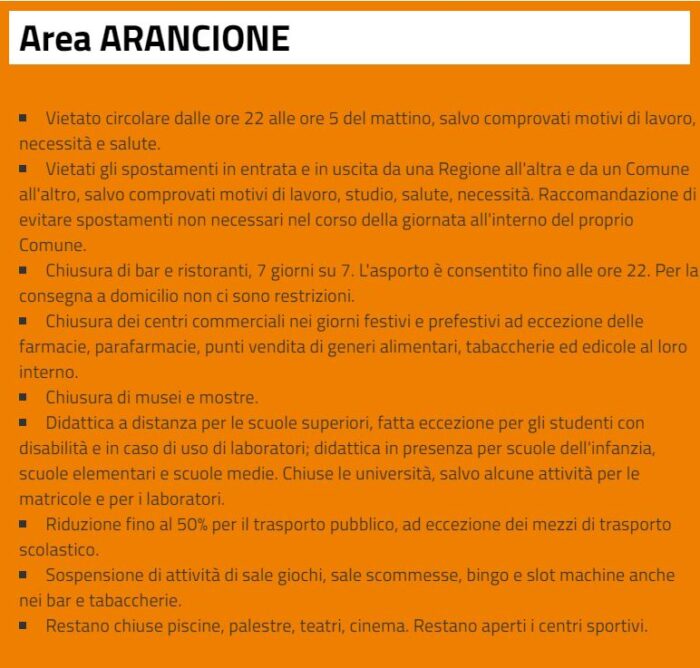 EMILIA ROMAGNA ARANCIONE