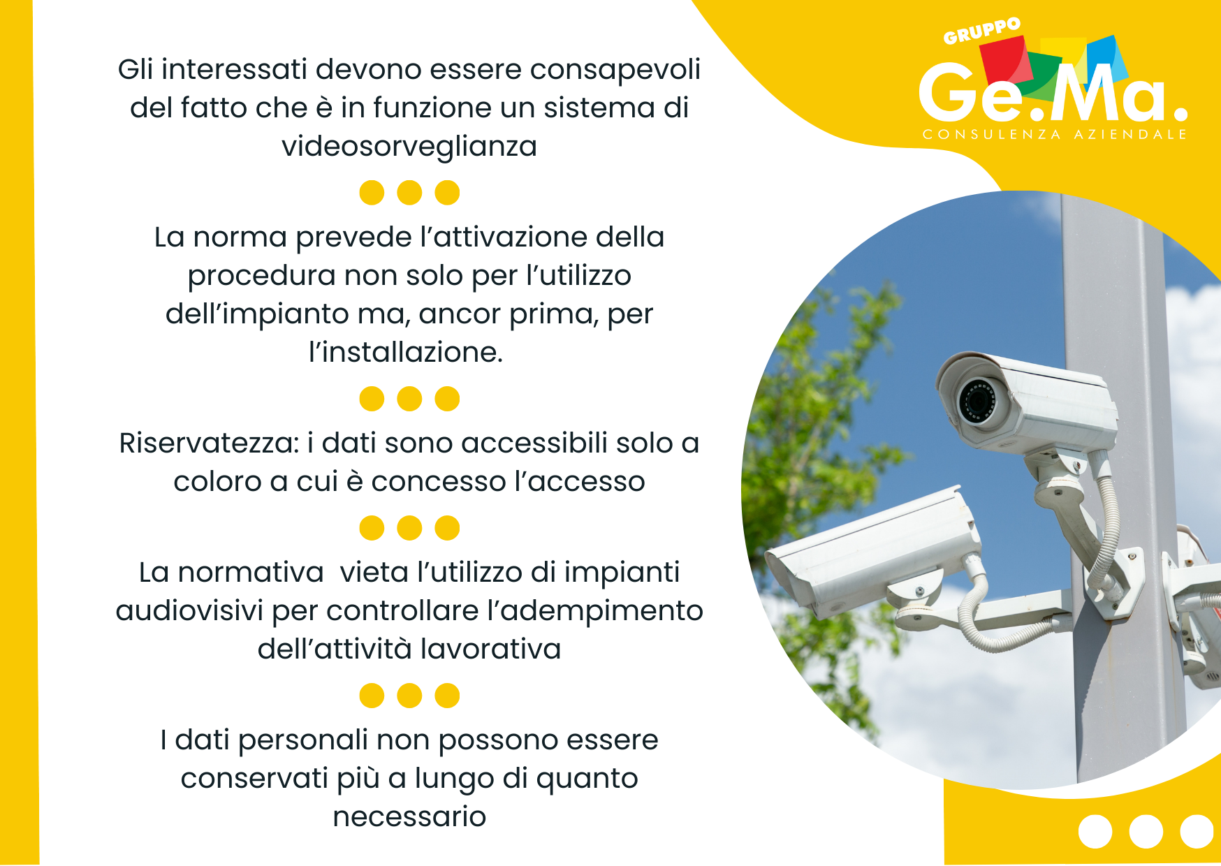 Videosorveglianza: obblighi da rispettare per l'installazione di un impianto
